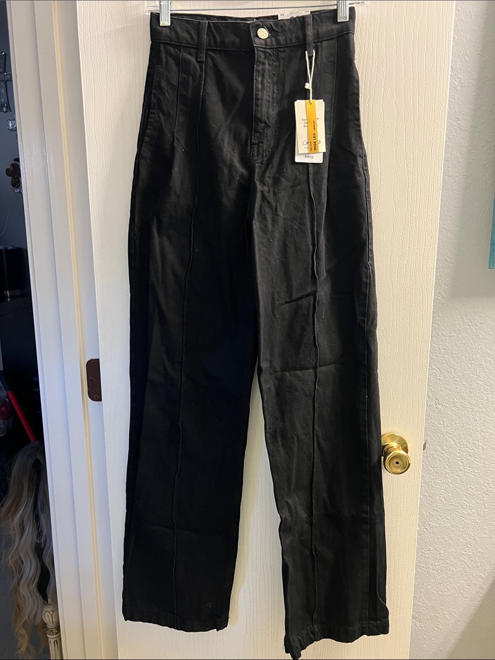 Black Wide Leg Jeans Flare - Classic High-Rise